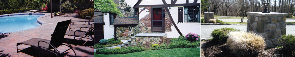 Dente Masonry and Hardscapes: Pools, facades, stonework, fireplaces, patios, paths